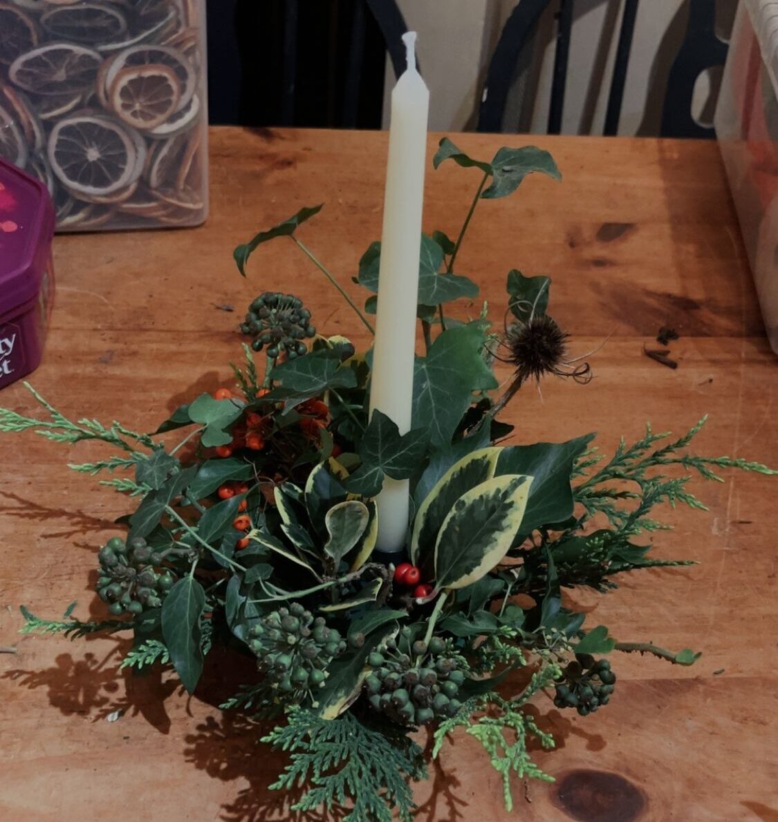 Winter Candle Festive Table Centrepiece Making Kit